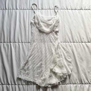 Vintage white sheer mini slip dress